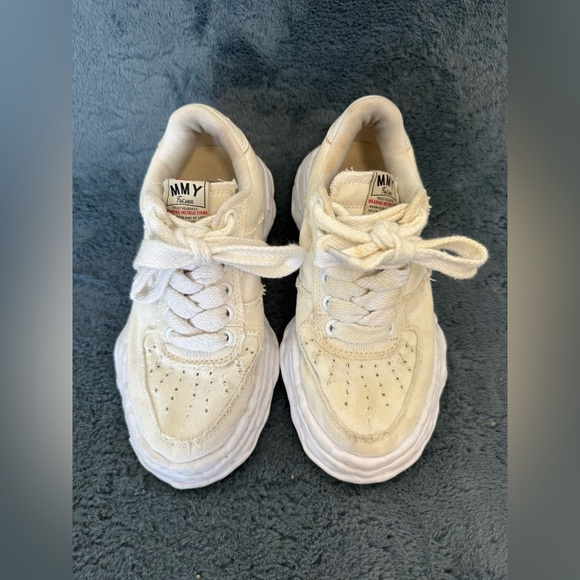 Men’s MMY Mihara Yasuhiro Wayne White Low Top Sneakers Size 38 Designer - Picture 1 of 13